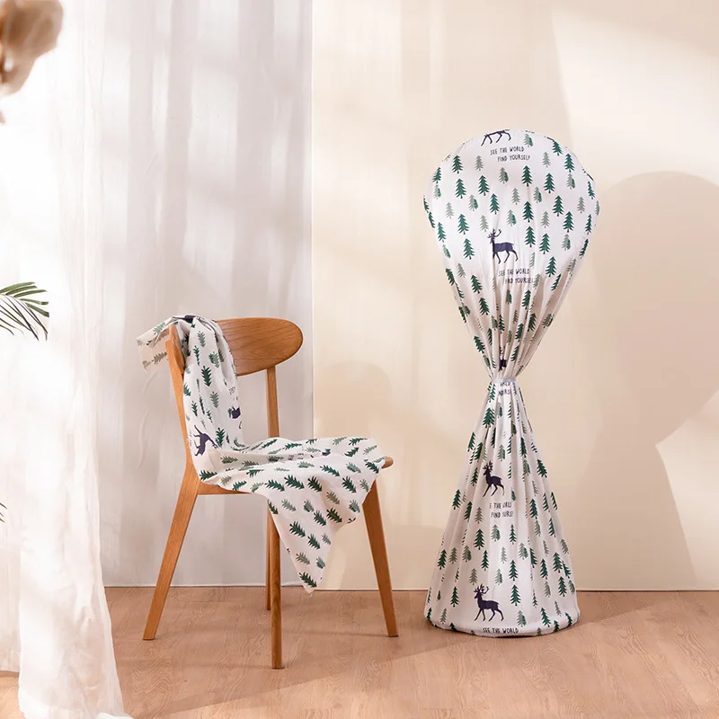 Household Cotton Linen Electric Fan Cover Dust Cover For Floor Type Printed Dustproof Protection Finger Protector ZH396