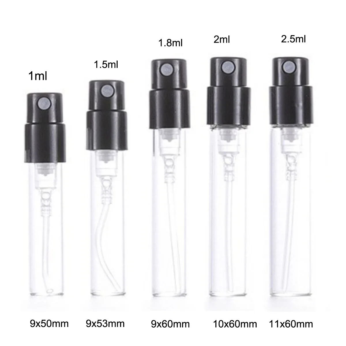 1X 10X 1ml 1.5ml 2ml 2.5ml Mini Bayonet Glass Bottles Fragrance Sample Tester Perfume Spray Bottles Sample Mini Vials spray bottle perfume bottle perfume atomizer mini perfume bottle mini perfume atomizer refillable bottle refillable empty bottle refillable cosmetic bottle cosmetic bottle cosmetic bottle set