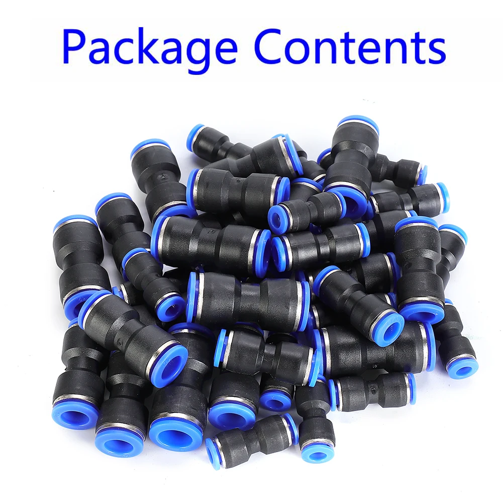 

40 PCS Straight Push PU Connectors Pneumatic Connect Fittings Air Line Quick Hose Repair For 6 8 10 12mm Outer Diameter Pipe