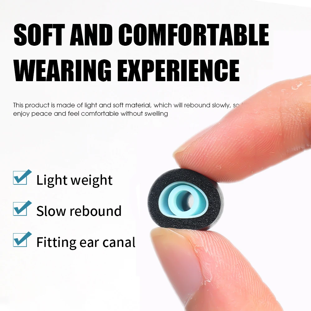 Soft Silicone Ear Tips for Sony WF-1000XM5 Bluetooth Earphone Earbuds Eartips Memory Sponge Replacement Earplugs S M 6 Size