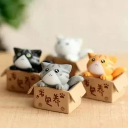 Creative Mini Cat Ornament - Cartoon Kitten Figurine (4Pcs)