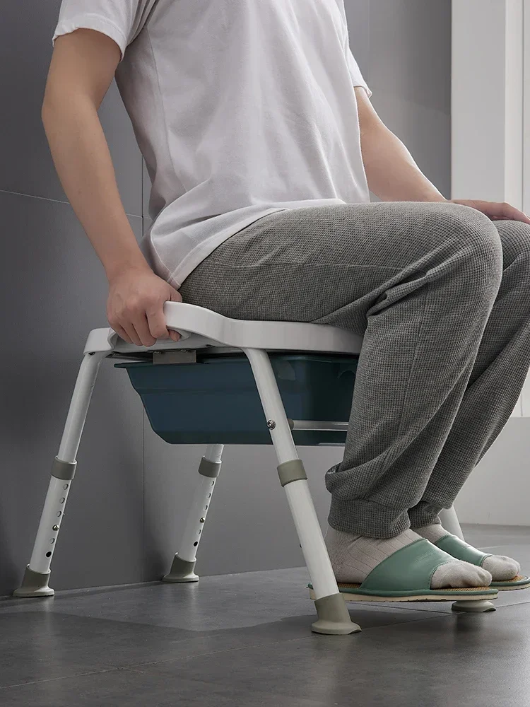 Stable Elderly Potty Chair  Nonslip, Constant Temperature Adjustable Maternity Toilet Frame, Comfortable Commode Chair 5