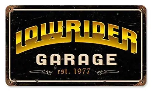 Kexle Metal Signs Vintage Lowrider Garage 12X8 Pollici Pub Bar Poster Home Indoor Shop Garage Coffee Tin Sign Wall Decor