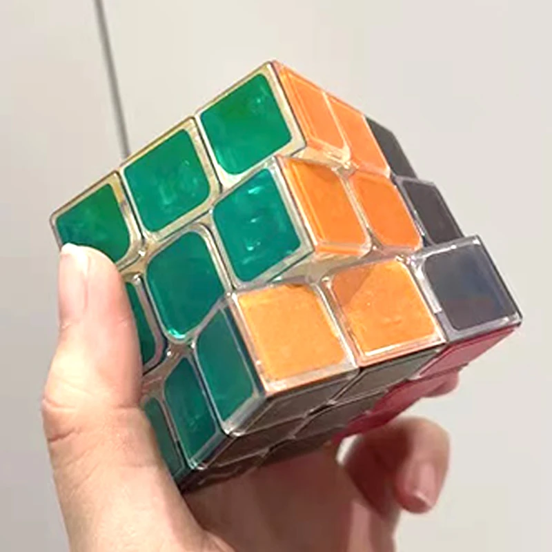 Clear 3x3x3 Speed Cube for Stress Relief and Focus