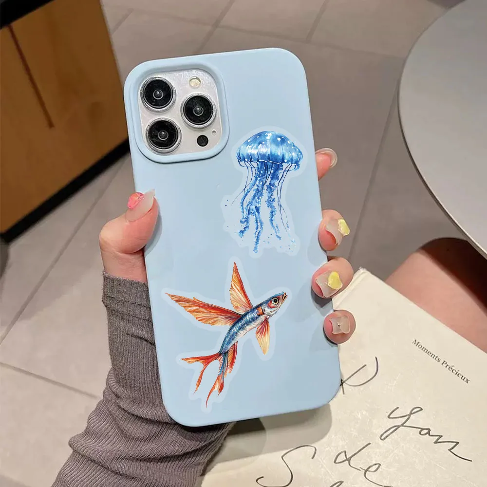 50PCS Marine Life Dekorative Aufkleber Handbücher Personalisierte Computer Telefon Fällen Aufkleber Garten Serie Wasserdichte Aufkleber – Detail 7