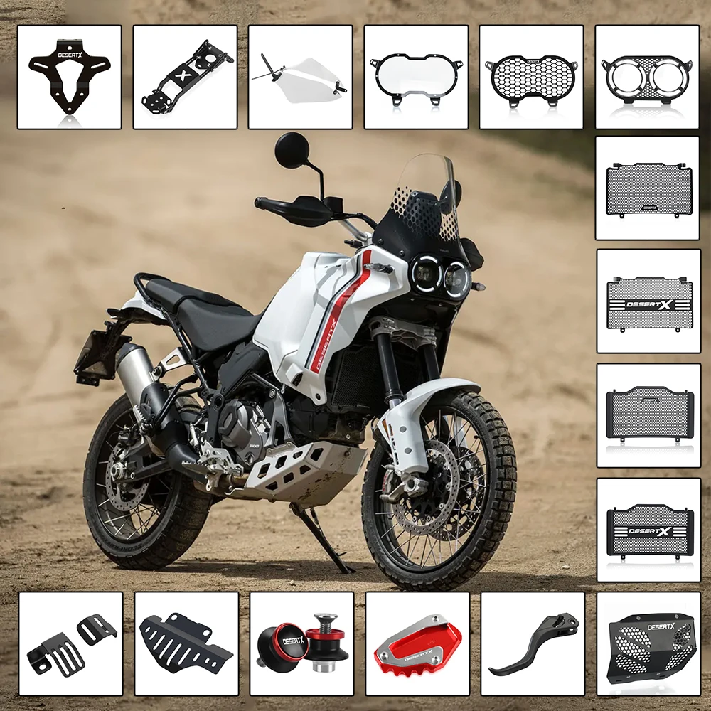 

For Ducati Desert X 2022 2023 Motorcycle Front Rear Sensor Guard Side Spoiler Wind Deflector Fairing Cover Side Stand Enlarger