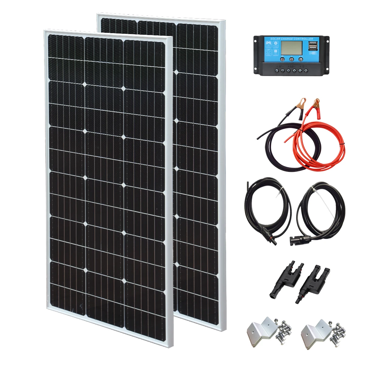 Boguang 200w Monocrystalline Solar Panel Kit Or 2 Pcs 100 Watts Glass