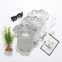 3PCS Infant Baby Cute Graphic One-piece Clothes For Boys And Girls, Newborn Pure Cotton Summer Romper newborn clothes 1