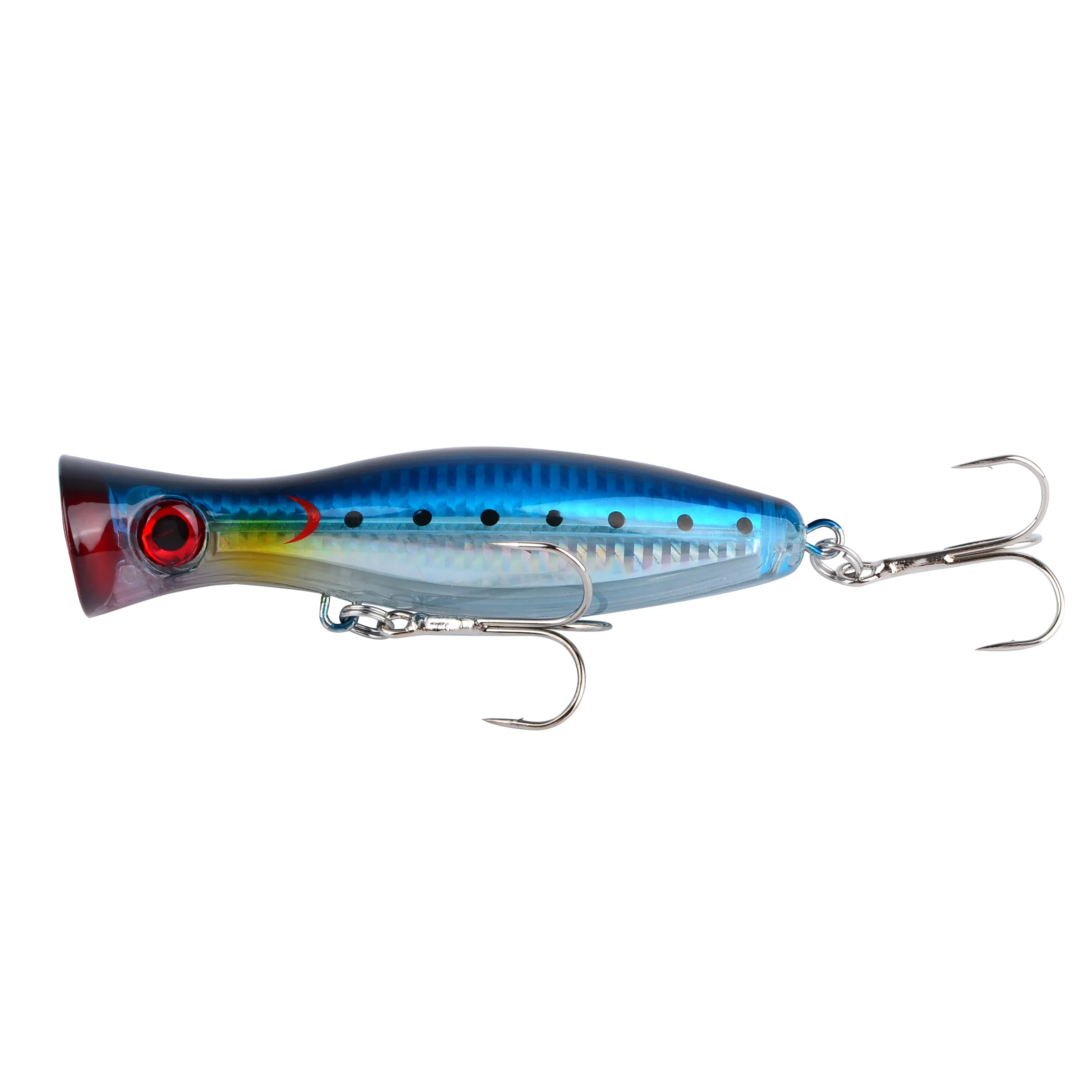 Enhanced Fishing Popper Lure for Saltwater and Freshwater Surface Casting