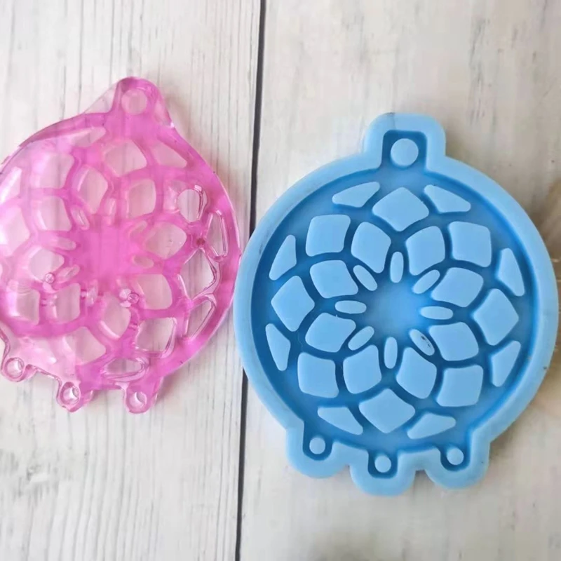 9Pcs Non-stick Angel Heart Silicone Mold for DIY Keychain Jewelry