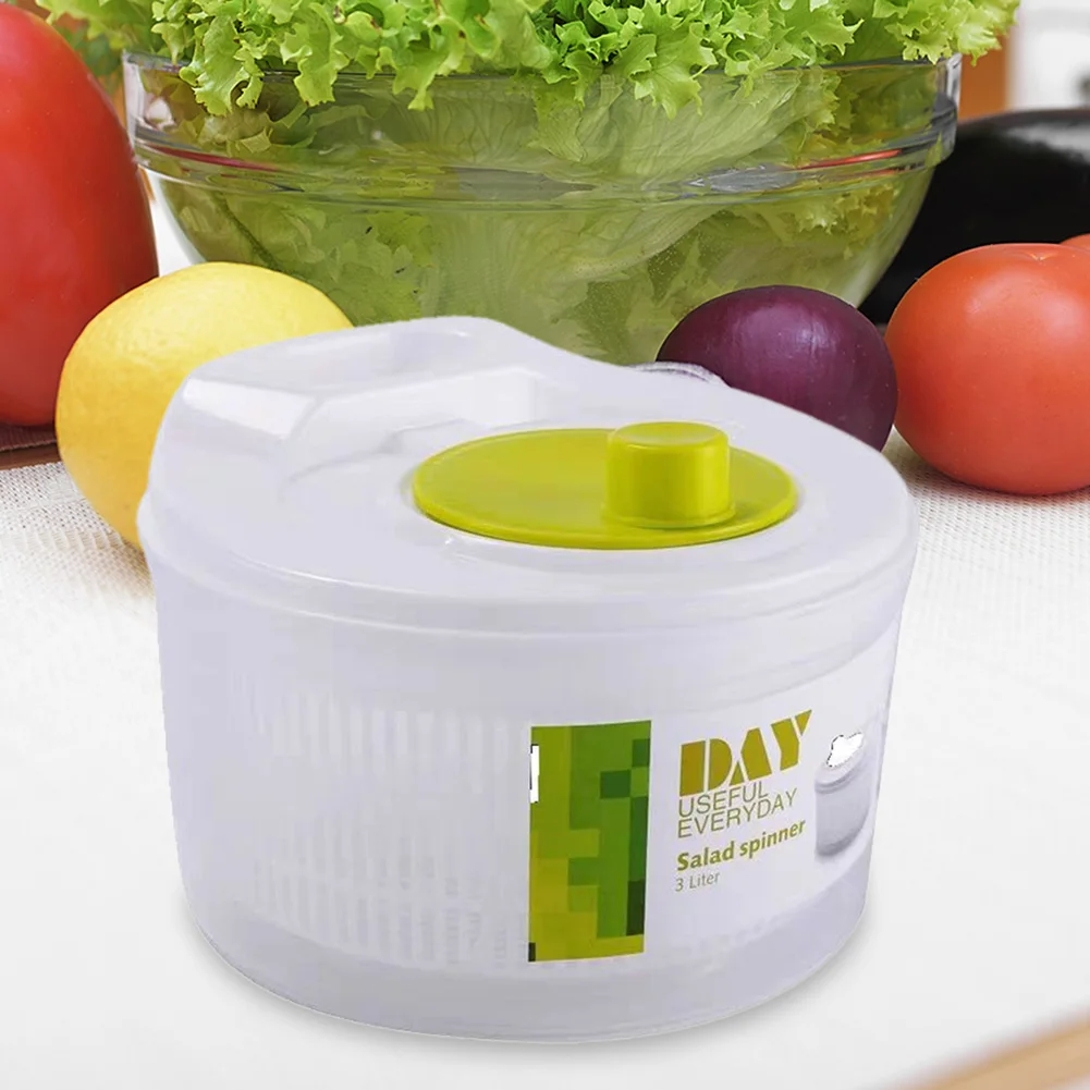 Vegetable Dryer Household Vegetable Dehydrator Creative Manual Water Salad Spinner Fruit Drain Basket Dryer Kitchen Washing Tools Home Gadget