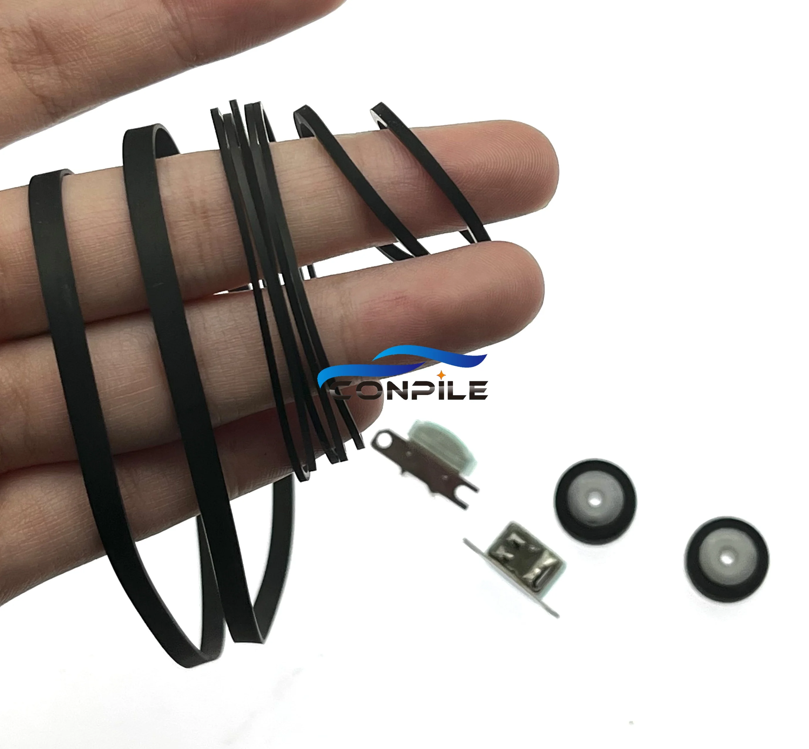 Kit Di Ricambio In Gomma Per Registratore Sharp GF700: Cinghia, Rullo, Anello Testa