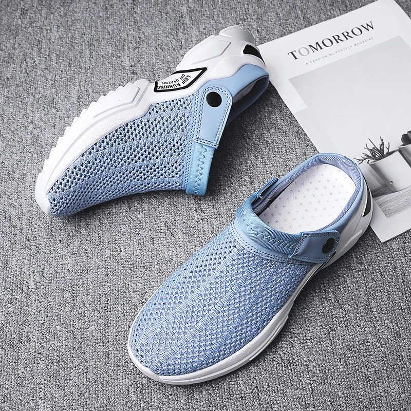 Men's Orthopedic Hollow Out Summer Slippers Sandal Mesh Shoes Sandals Diabetic Walking Boat Shoes Breathable with Arch Support 6