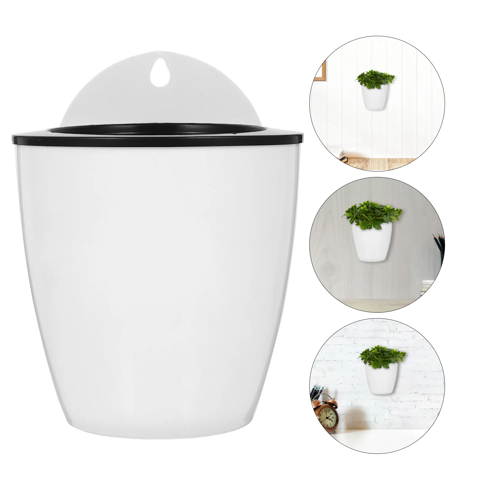 

7 Pcs Flowerpot Self Watering Pots Plant Planters for Plants Green Dill Plastic Round Indoor