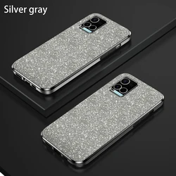 Luxury Electroplated Glitter Clear Soft TPU Phone Case - Back Protective Cover for Vivo Y21S (Silver Gray)
