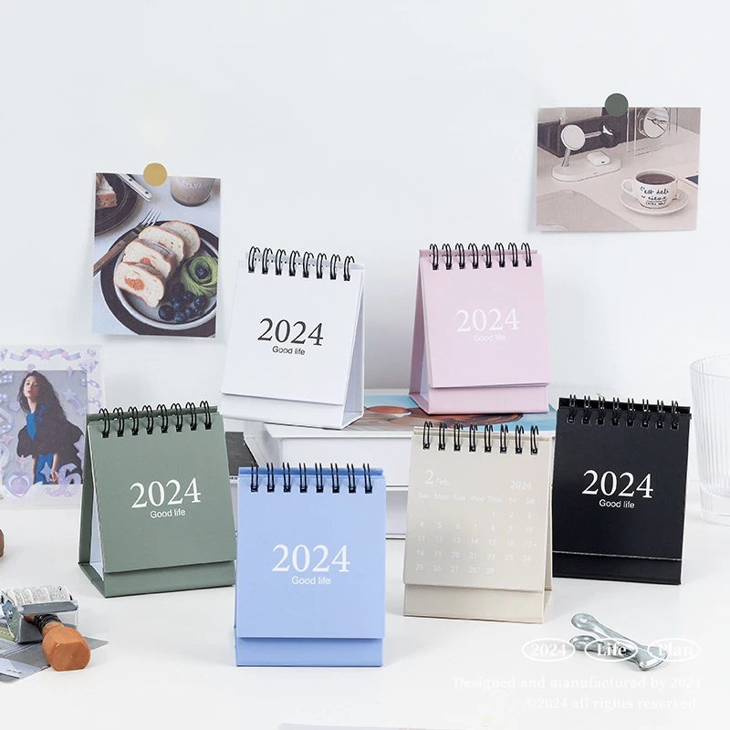 1ks 2024 mini roztomilá psací stůl kalendář kawaii ploše dekorace kreativní kalendář denně scheduler plánovač každoročně pořad úřad dárky