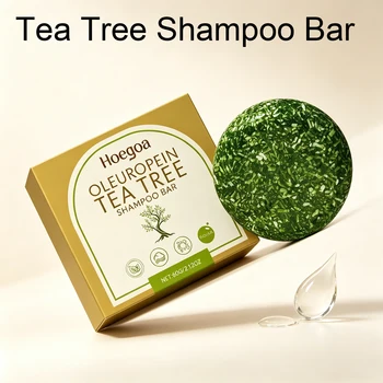 Barra de Champú de Árbol de Té para Eliminar la Caspa, Controlar la Grasa 60g.