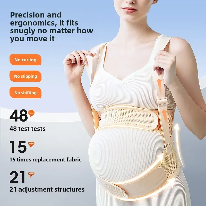 Detachable Pregnant Women Special Belly Belt, Middle Late Pregnancy Belly Support Belt Breathable Mesh Pregnancy Support Belts