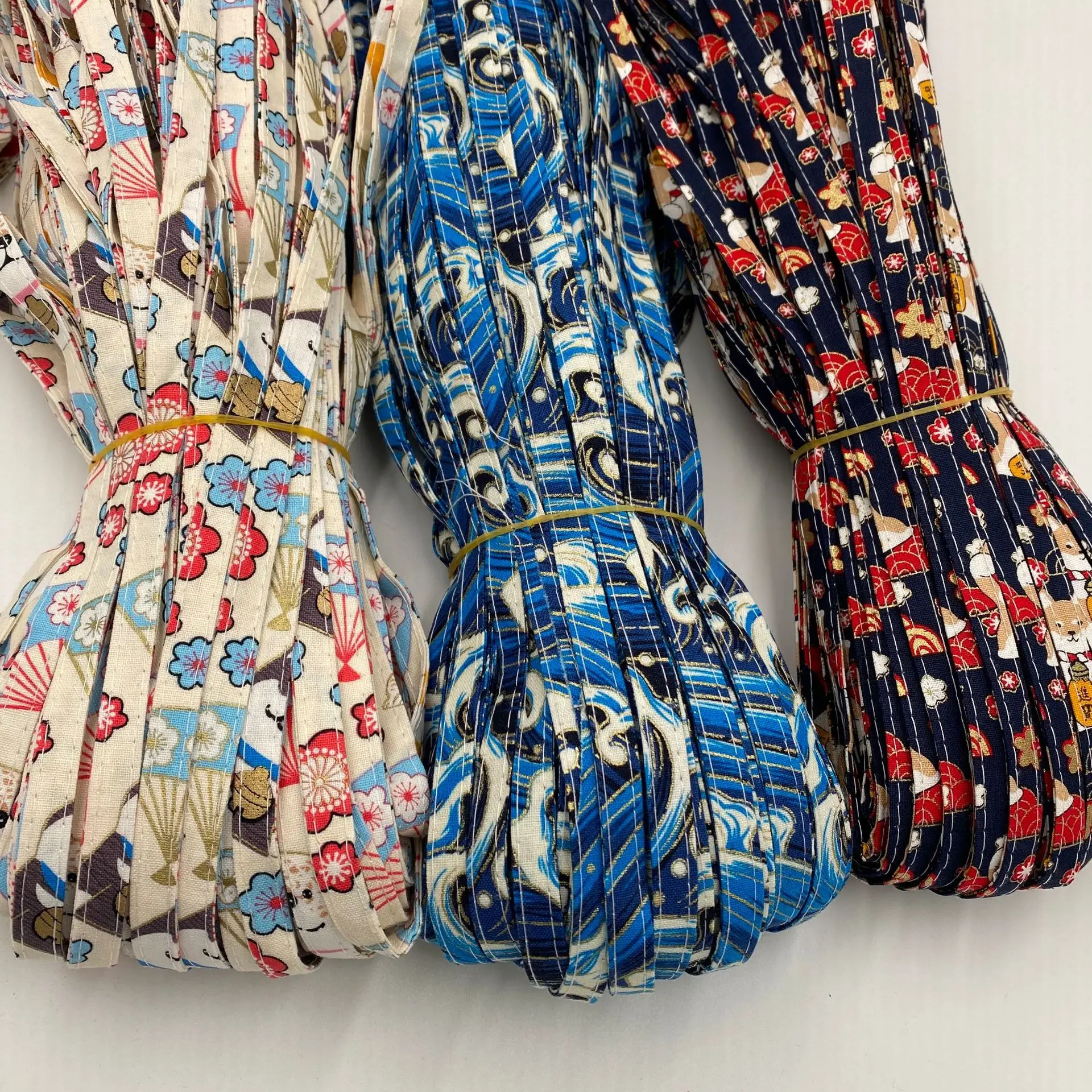 Оптовая продажа, 100 метров, 10 мм, цветочный тканевый ремешок в японском стиле для украшения одежды и домашних животных, аксессуары «сделай сам», тканевый ремешок в японском стиле
