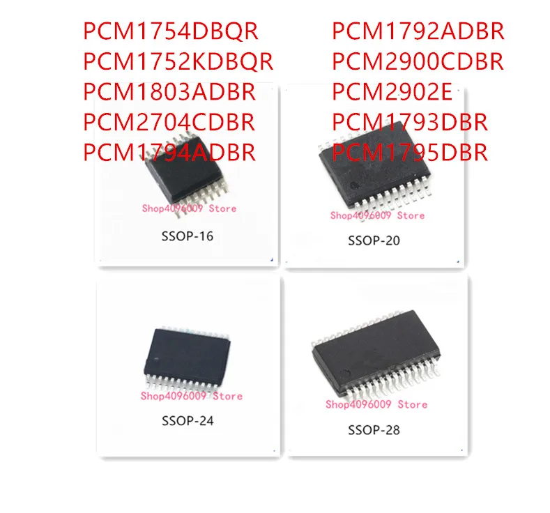 

10 шт., PCM1754DBQR PCM1752KDBQR PCM1803ADBR PCM2704CDBR PCM1794ADBR PCM1792ADBR PCM2900CDBR PCM2902E PCM1793DBR PCM1795DBR IC