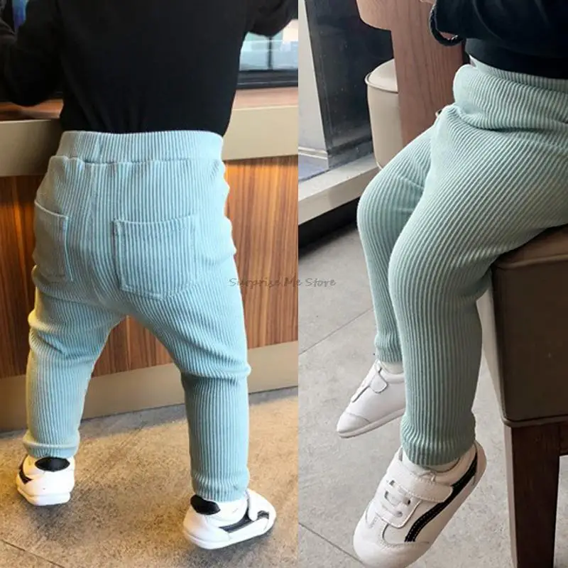 Girls Leggings Toddler Baby Boys Pants Spring Autumn Fashion Children Long Trousers for Girls Solid Casual High Waist Kids Pants