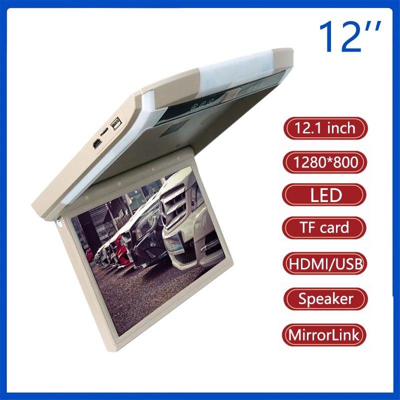 12.1 Inch Car Video Playes Auto Ceiling TV Roof Mount Display