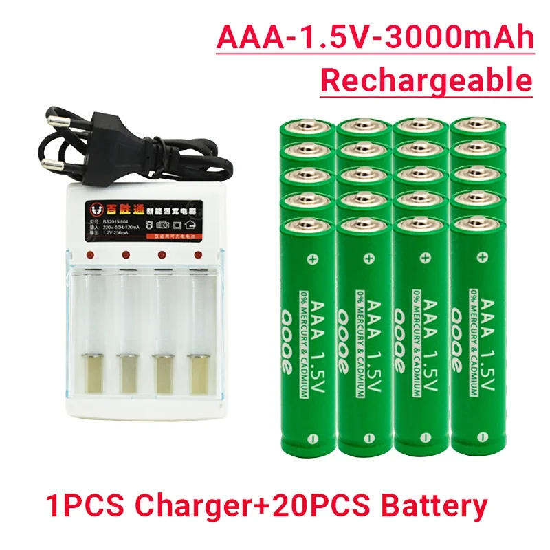 Batteria Ricaricabile Aaa 3000Mah 1.5V Adatta Per Calcolatrici Mouse E Altro Pila Ricaricabile Aaa