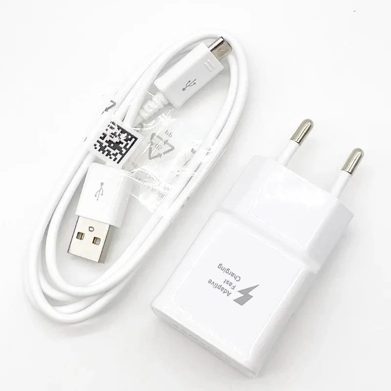 SAMSUNG-cargador de carga rápida de 15W para Galaxy S7 S6 Edge A7 J9 J7 J8 Plus A02 M10 y Cable Micro USB de 1,5 M, adaptador de corriente de pared UE