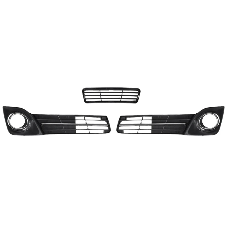 

3Pcs Front Bumper Lower Grille Fog Lamp Cove Kit Fog Lamp Bezel For Toyota For Camry SE 2012-2014 Replacement Accessories