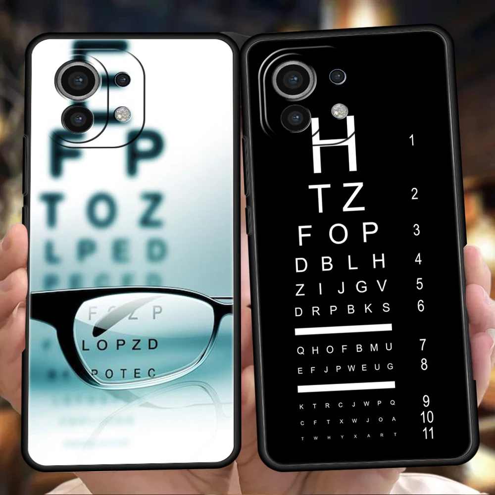 Medical Eye Vision Chart Design Soft TPU Phone Case Cover