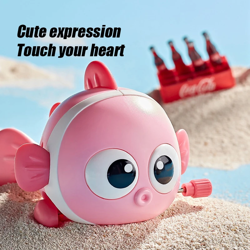 Wind up toy Cute chain clownfish Wind-up driving toy Cartoon small fish children swingfish baby puzzle parent-child interactive children's g