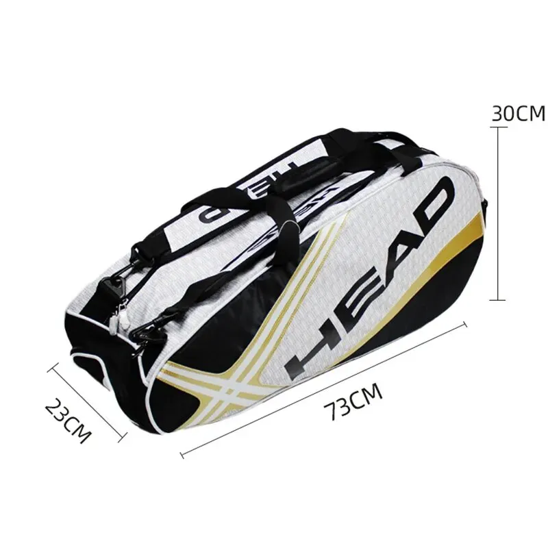 Tennis Racket Bag HEAD Tennis Rackets Bag Large Capacity 3-6 Pieces Tennis Backpack Badminton Gymbag Squash Racquet With Separated Shoes