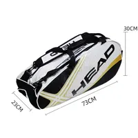 HEAD Tennis Rackets Bag Large Capacity 3-6 Pieces Tennis Backpack Badminton Gymbag Squash Racquet Bag With Separated Shoes Bag 2