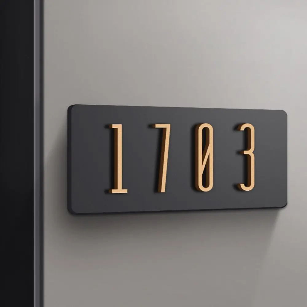 Residential Hotel Restaurant Home House Number Customized Acrylic black gold/black silver house number signs,house numbers