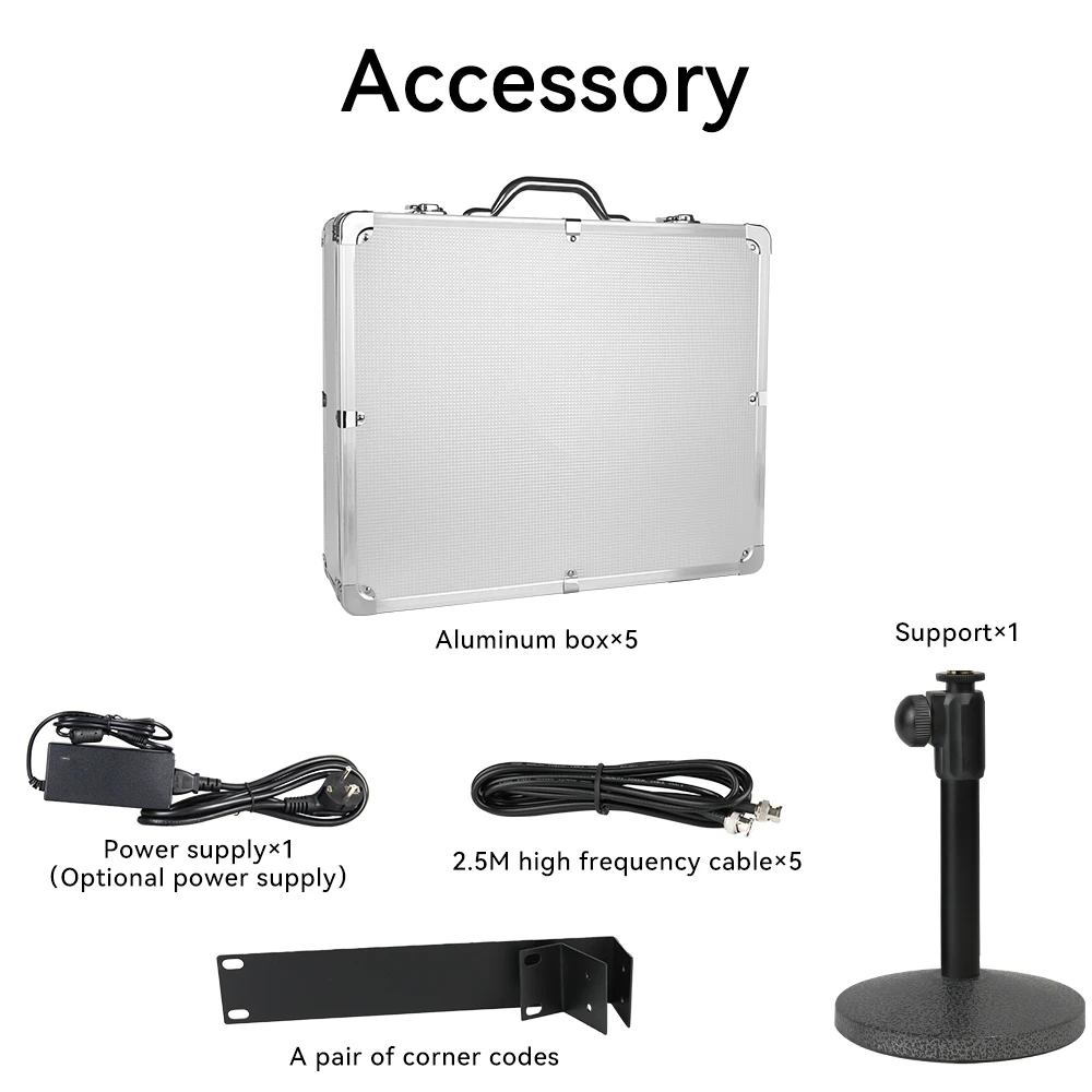 happymusic AC-680 Active Antenna Combiner Kit UHF 400-950MHZ Antenna Combiners Splitter for In-Ear Monitoring System