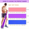 3pcs set High Intensity Resistance Bands Exercise Straps Elastic Band for Women'S or Men'S Sports Yoga Pilates Strength Training 2