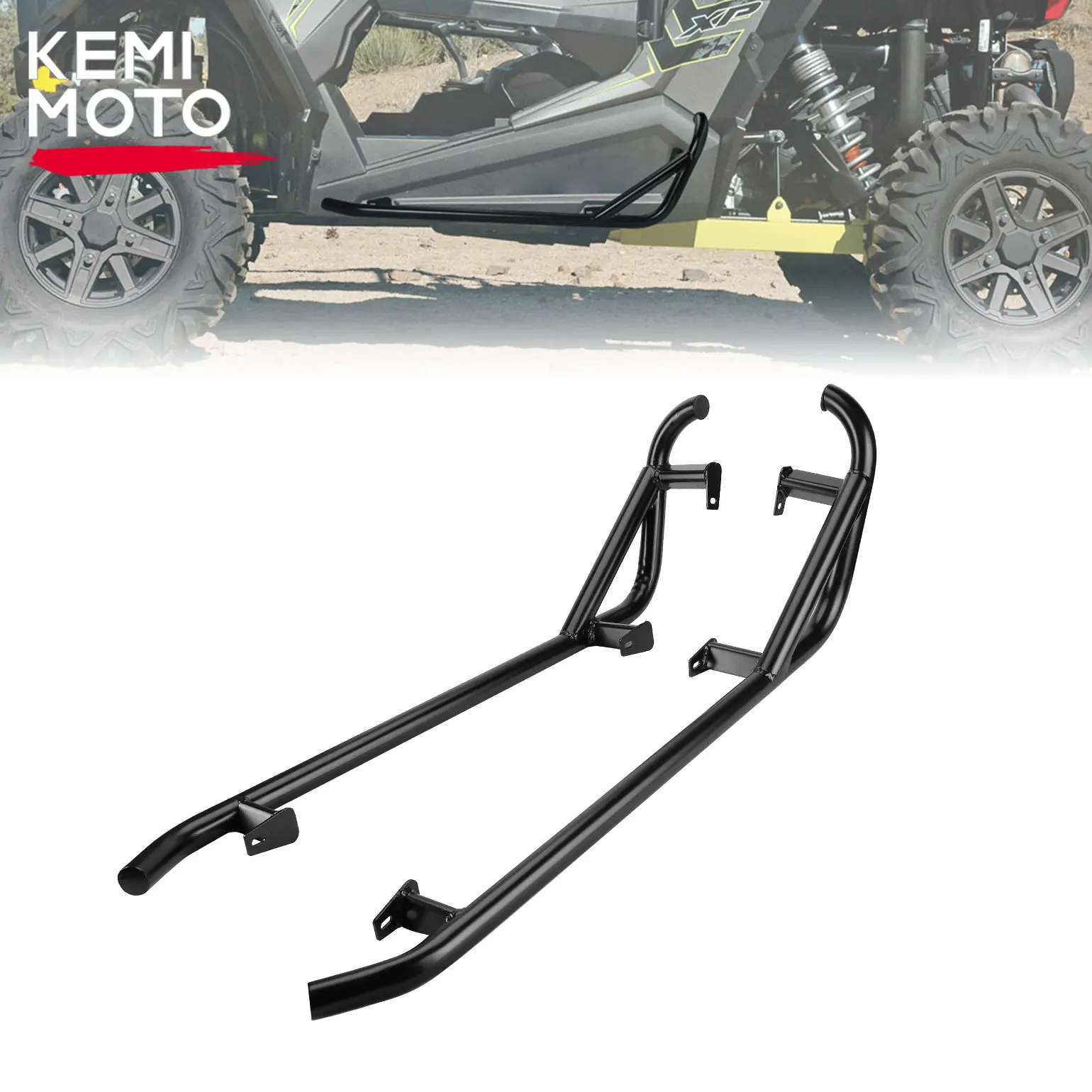 KEMIMOTO Nerf Bars Compatible with RZR 1000 RZR S 1000 XP 1000 Turbo 900 Trail S 900 2014-2023 Rock Slider Tree Kicker Side Step hangedup kicker in tow lp