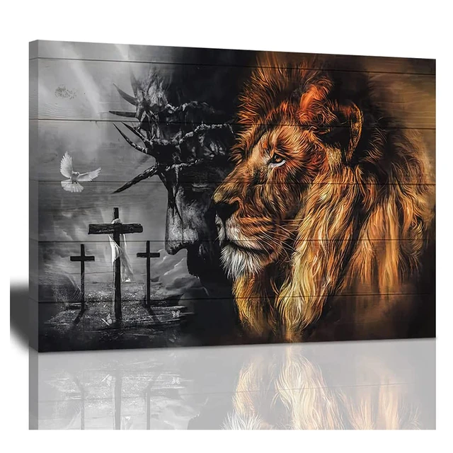 Inspirational Jewish Lion Jesus Diamond Art Christian Religion