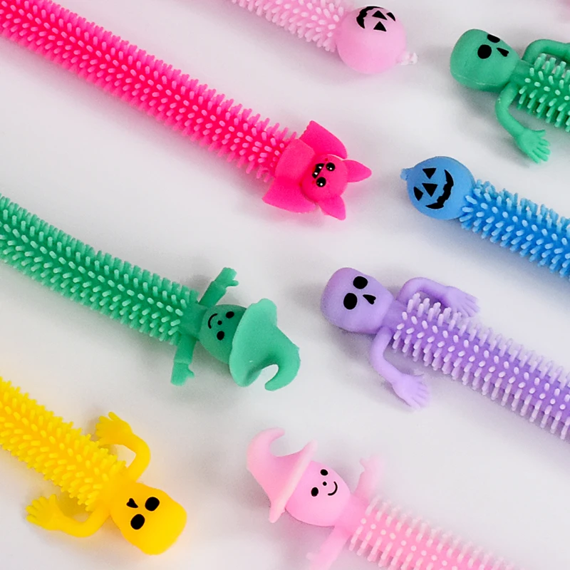 10/20Pcs Halloween Stretching Sensory Toys Kids Adult Fidget Toys Wristband Decompression Toy Boys Girls Birthday Party Favors