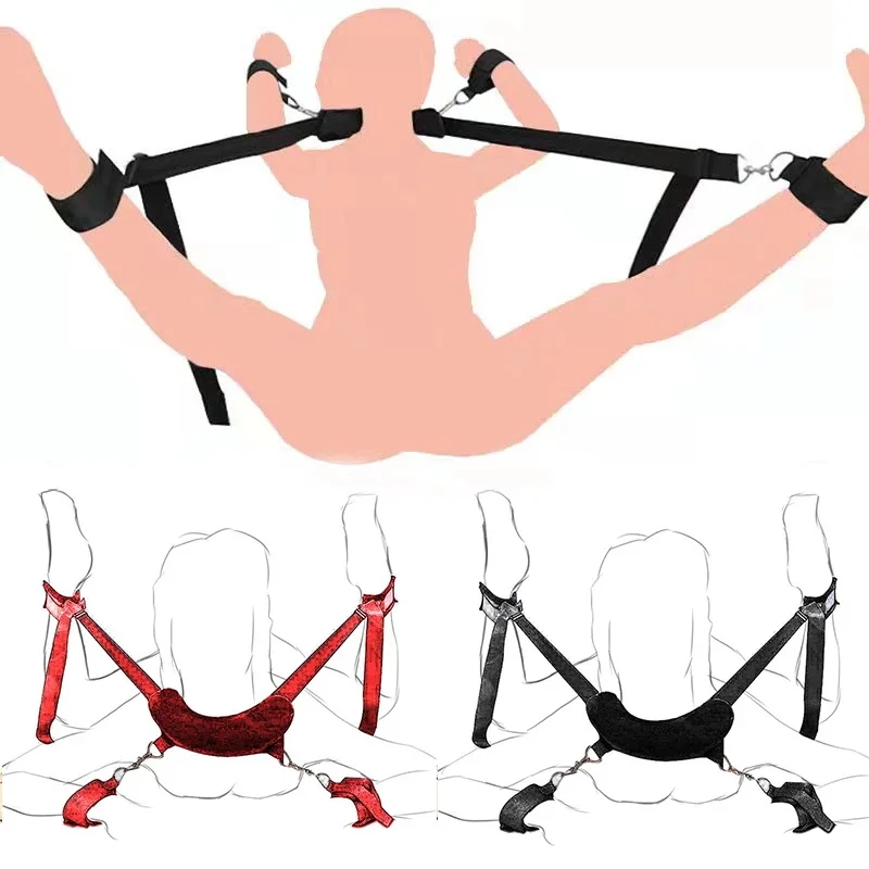 Vibrator BDSM Bandage Restraints Belt Sex Toys For Couples Sets Shoulder Sex Swing Leg Spreader Rope SM Slave Harness Adult Game