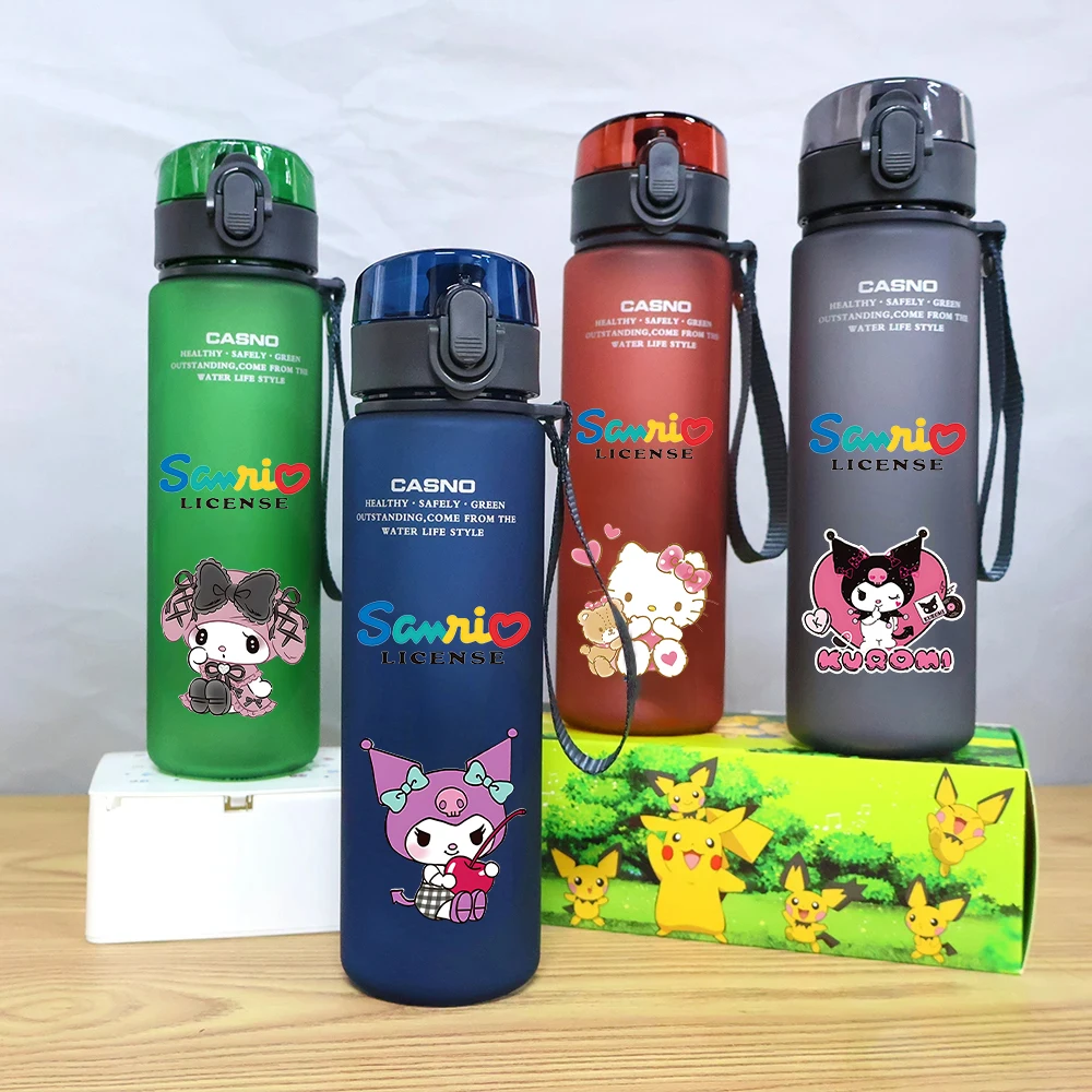 

560 мл Sanrio Kuromi My Melody чашка для воды многоцветная большая емкость портативная прозрачная пластиковая бутылка для питьевой воды