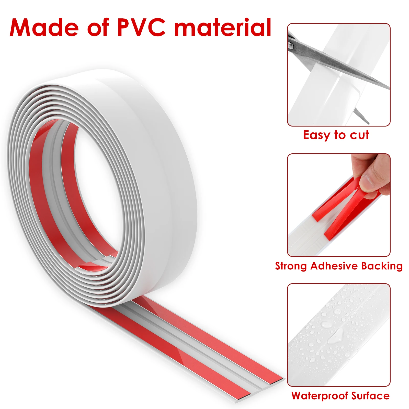 Wall Corner Protector 9.84ft Peel and Stick Wall Molding Trim Self Adhesive Corner Guard Flexible PVC Molding Trim