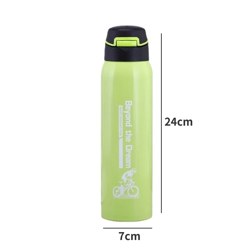 500ML Bicycle Water Bottle Vacuum Stainless Steel Cycling Water Bottle Double Walled Simple Thermo Mug Insulated With Straw water bottle bicycle water bottle sports bottle