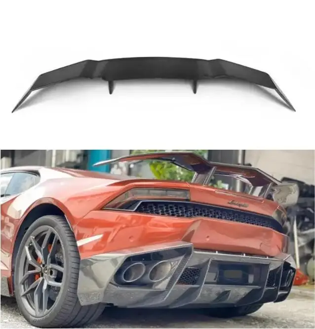 

For Lamborghini Huracan LP580 LP610 2014 - 2020 FRP/Real Forged Carbon Fiber Car Rear Wing Trunk Lip Spoiler