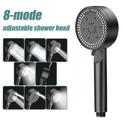 High-Pressure Multi-Mode Handheld Showerhead - Water-Saving & Durable Black Design (Shower head)