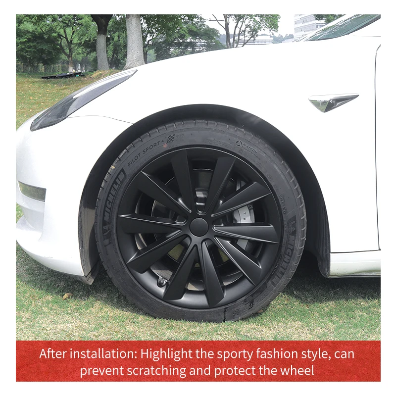 Tesla Model 3 18 Inch Wheel Cover Hubcaps Set