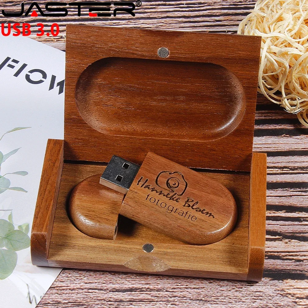 50 Pcs/lot Free Logo Personalized Custom USB 3.0 Flash Drives Real Capacity High Speed Wooden Pen Drive 64GB/32GB/16GB/8G U Disk