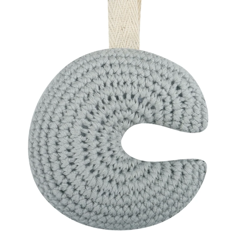 

Lightweight Cotton Babies Pacifier Holder Moon-Shape Baby Pacifier Hanging Decorations Diameter 9cm/3.5-inch