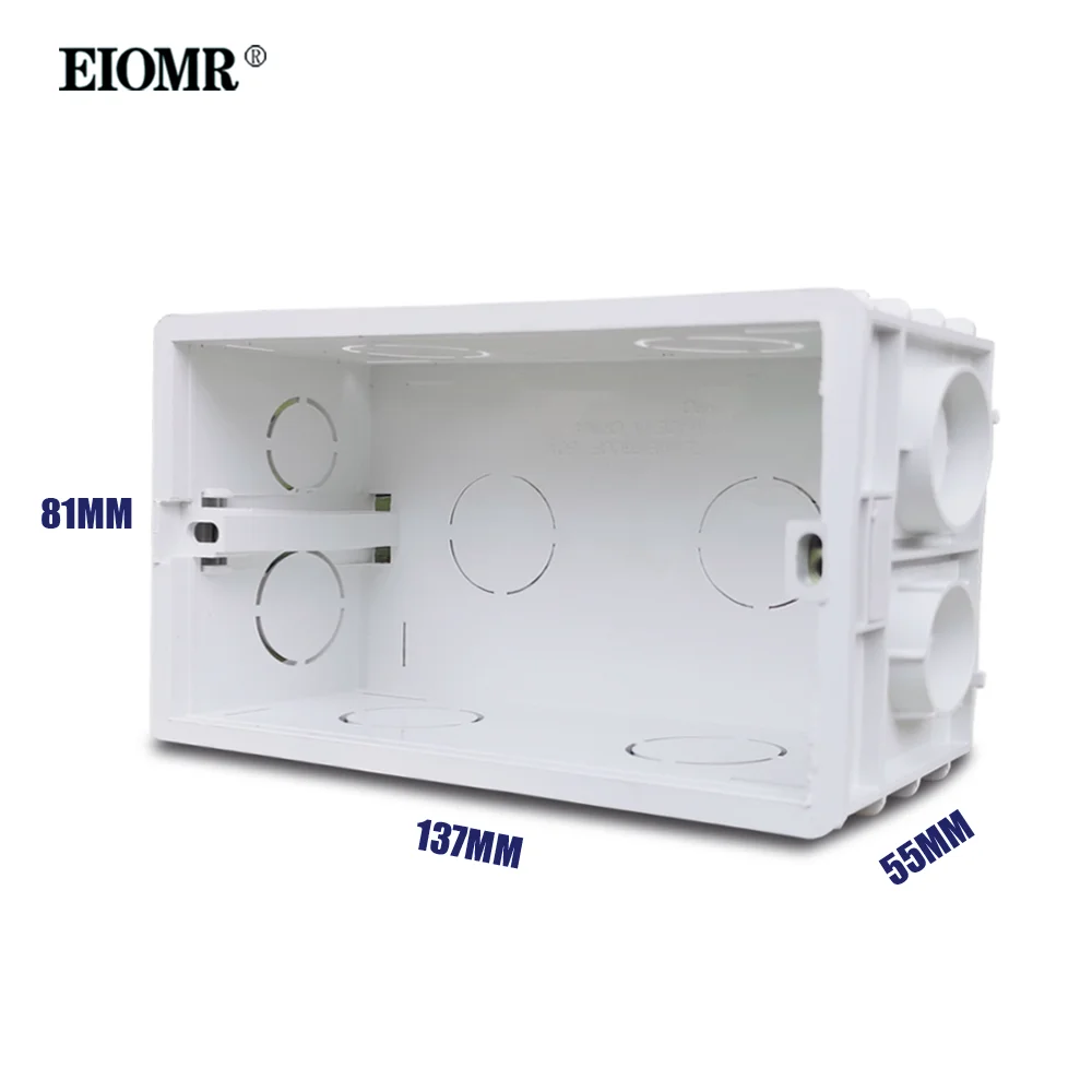 switch box wall socket box electric distribution box EIOMR 146 Type Mounting Back Box Adjustable Internal Cassette Junction Box for 146mm*86mm Wall Switch and Standard Socket