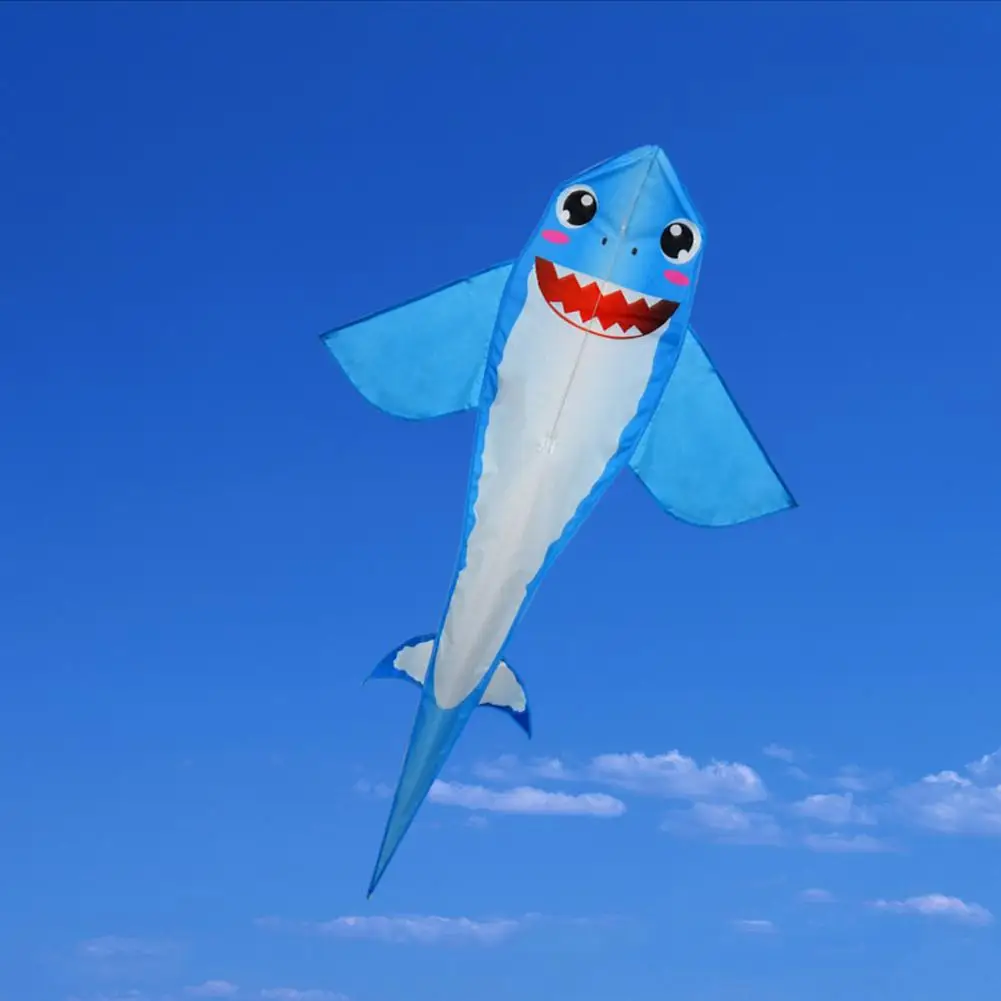 Outdoor Adventure Kite Shark-shaped Cartoon Animal Kite for Kids Adults Lightweight Easy to Fly Large Size Recreational Flying 2